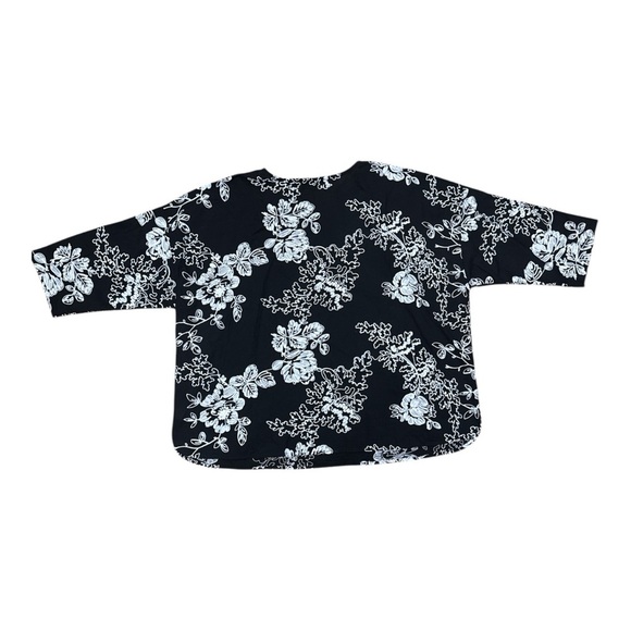 Cynthia Rowley Black and White Floral Blouse - Picture 3 of 4